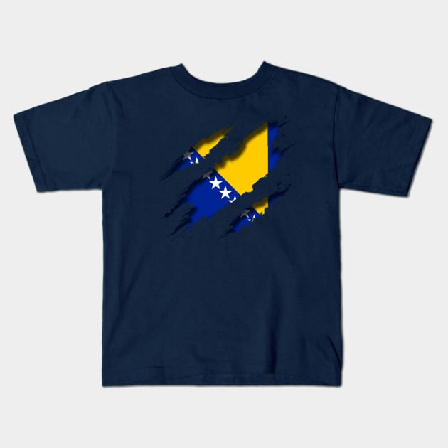 Bosnia and Herzegovina Shredding Kids T-Shirt by blackcheetah